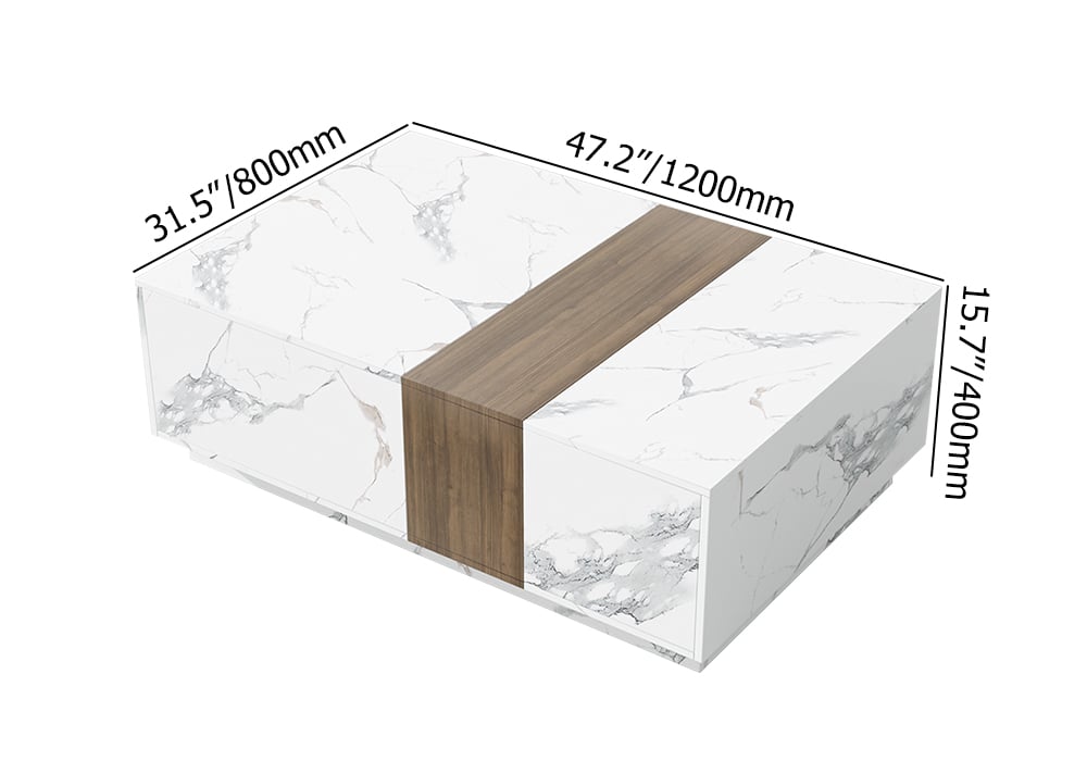 Pack Meuble TV & Table Basse Marbre