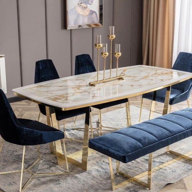 Table A Manger Simar + 4 Chaises + Banc