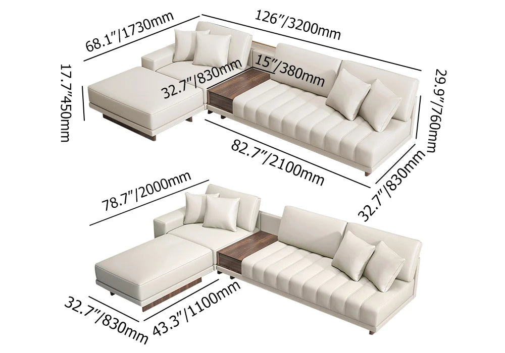 Canapé Modulaire L avec Méridienne