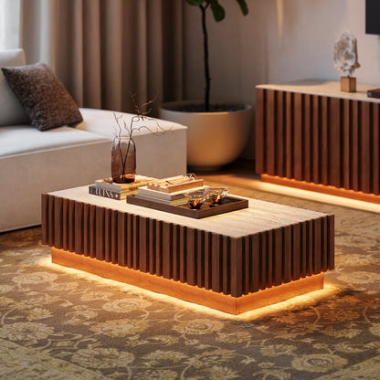 Pack Meuble TV & Table Basse – Design Moderne avec LED