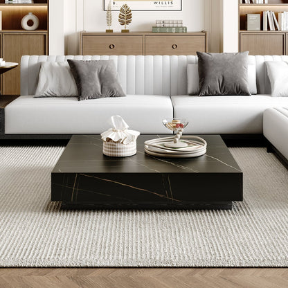Pack Meuble Tv + Table Basse Square Effet Marbre