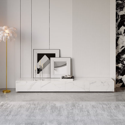 Pack Meuble Tv + Table Basse Square Effet Marbre