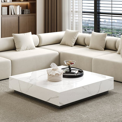 Pack Meuble Tv + Table Basse Square Effet Marbre