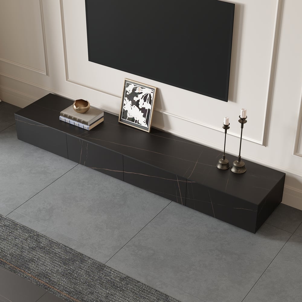 Pack Meuble Tv + Table Basse Square Effet Marbre