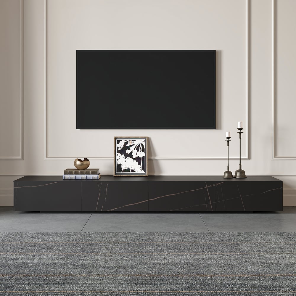 Pack Meuble Tv + Table Basse Square Effet Marbre