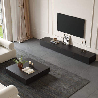 Pack Meuble Tv + Table Basse Square Effet Marbre