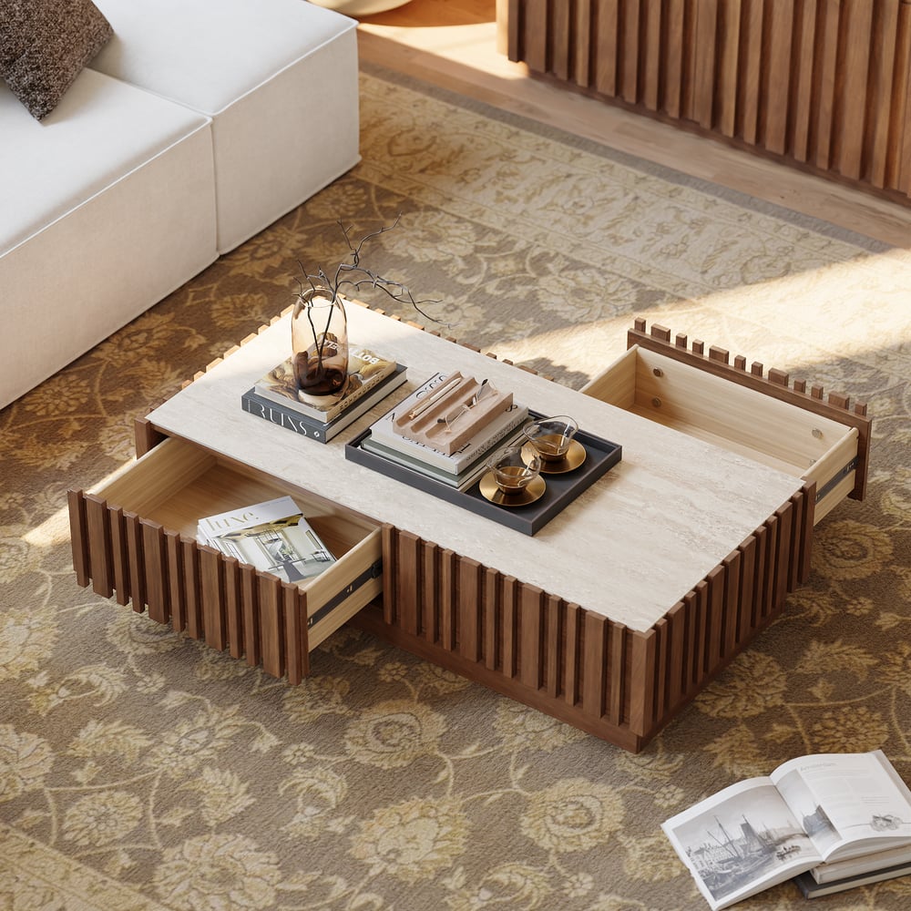 Pack Meuble TV & Table Basse – Design Moderne avec LED