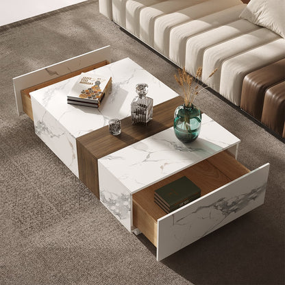 Pack Meuble TV & Table Basse Marbre