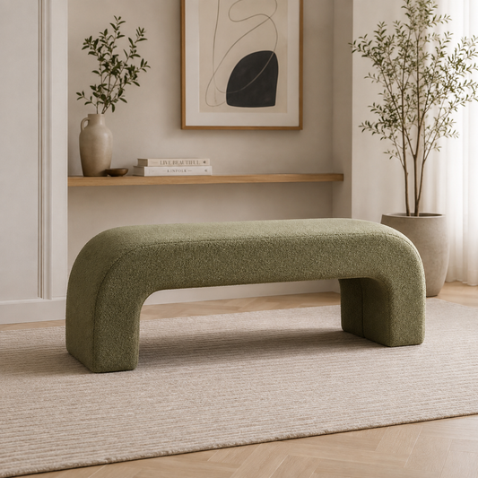 Banc Rembourré en Bouclette