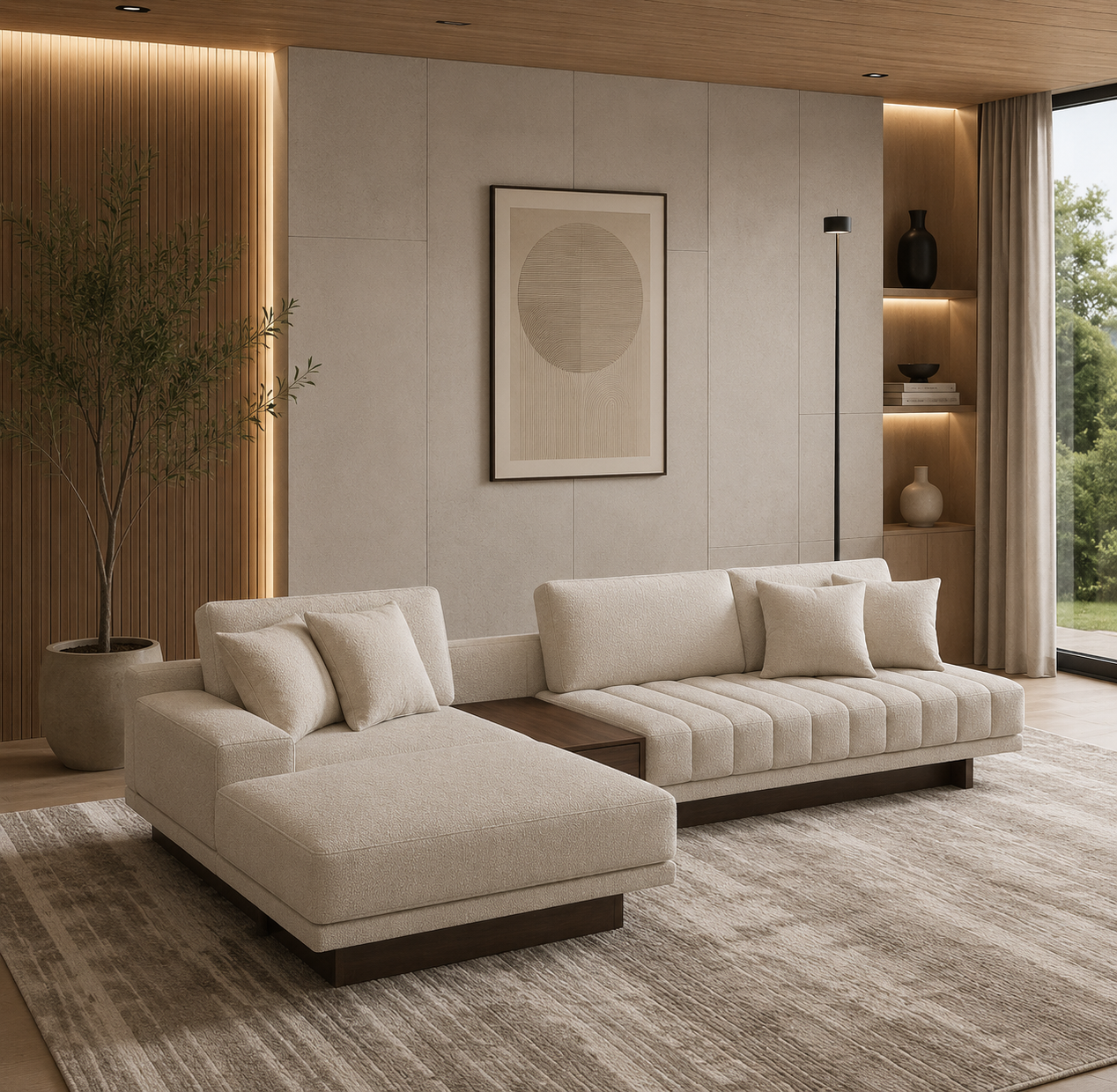 Canapé Modulaire  L avec Méridienne