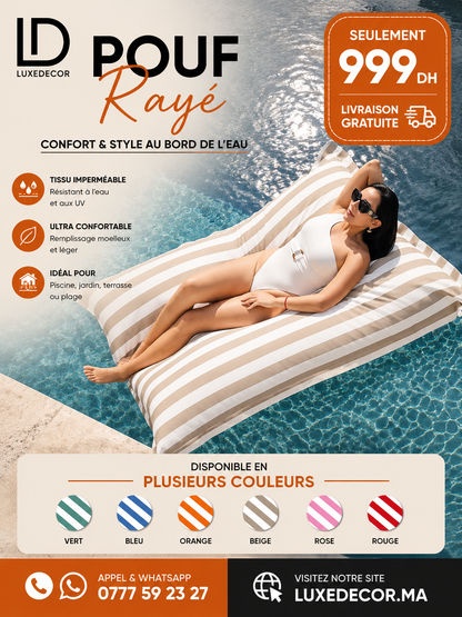 Pouf Rayé Luxe
