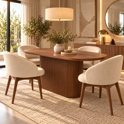 Table à Manger ALVÉORA + 6 Chaises