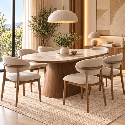 Table à Manger CALYORA + 6 Chaises