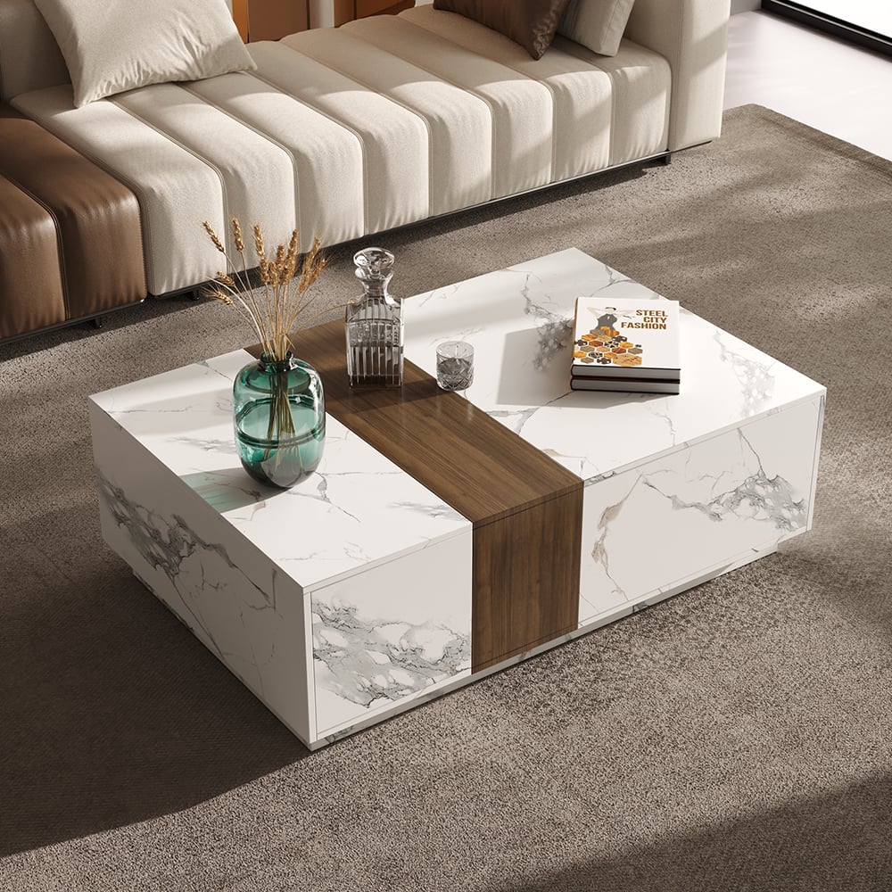 Pack Meuble TV & Table Basse Marbre