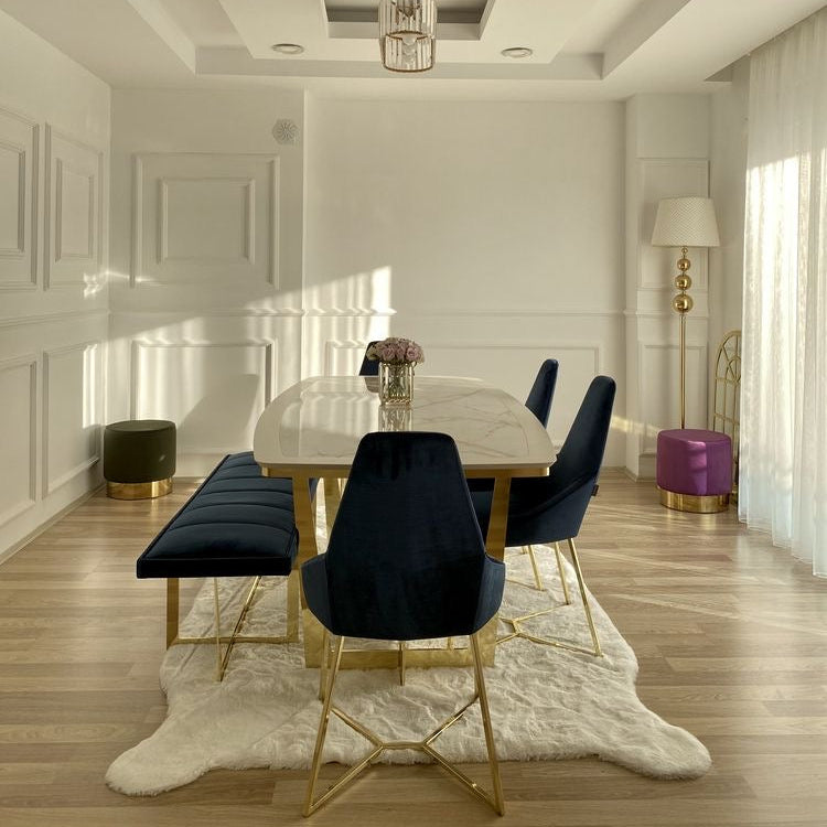 Table A Manger Simar + 4 Chaises + Banc