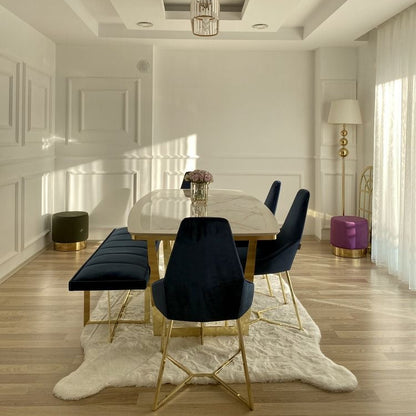 Table A Manger Simar + 4 Chaises + Banc