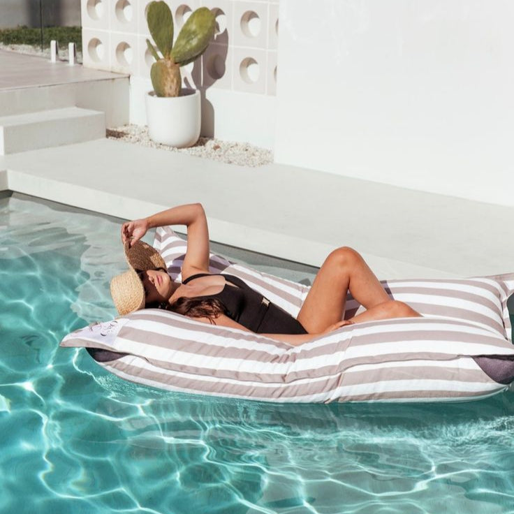 Pouf Rayé Luxe
